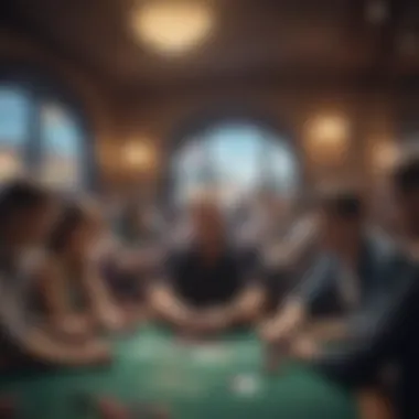 Community interaction during a live poker event