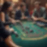 High-stakes table game showcasing players engaged in strategic betting