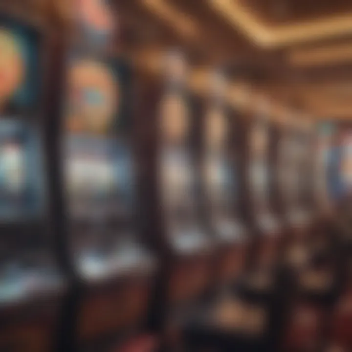 Slot machines inside a casino