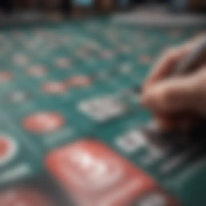 A close-up of a digital bingo card being marked during an online session