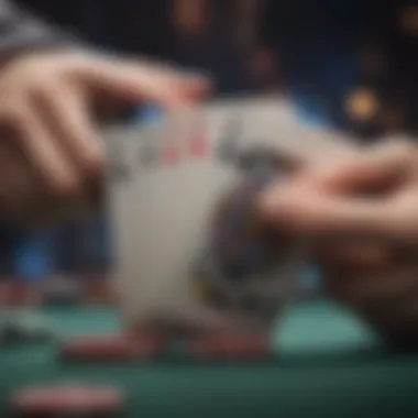 A close-up of a poker hand revealing a winning combination