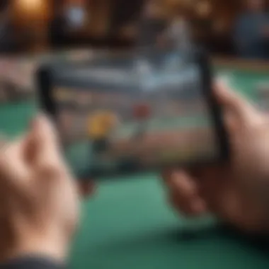 Engaging in sports betting on a mobile device