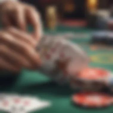 A close-up view of blackjack cards emphasizing strategy and decision-making