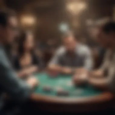 Players engaging in a high-stakes poker game