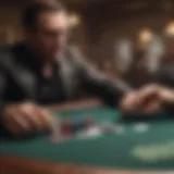 A strategic poker shot being executed