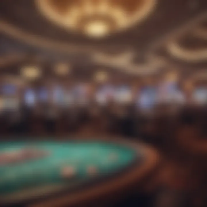 A bustling casino venue hosting tournaments