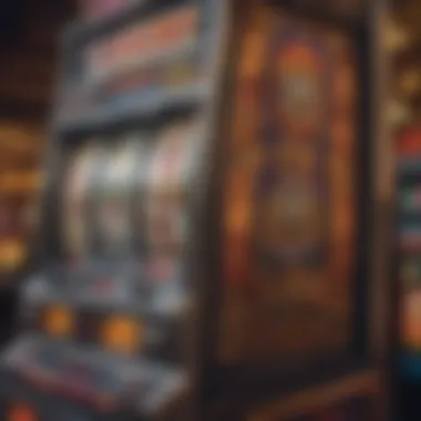 A vibrant casino slot machine display