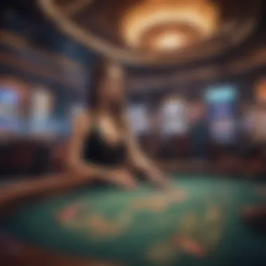 A futuristic representation of virtual gambling experience