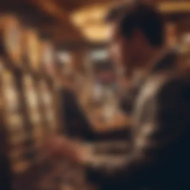 Player engaging with the Golden Buffalo slot machine in a casino setting