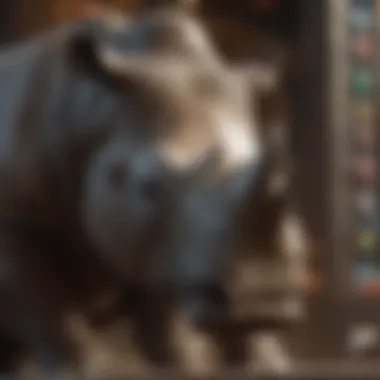 A close-up view of the unique symbols featured in the Raging Rhino slot, highlighting their thematic significance.