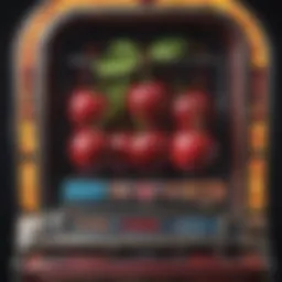 An artistic representation of the Triple Wild Cherry slot machine highlighting its vibrant design.