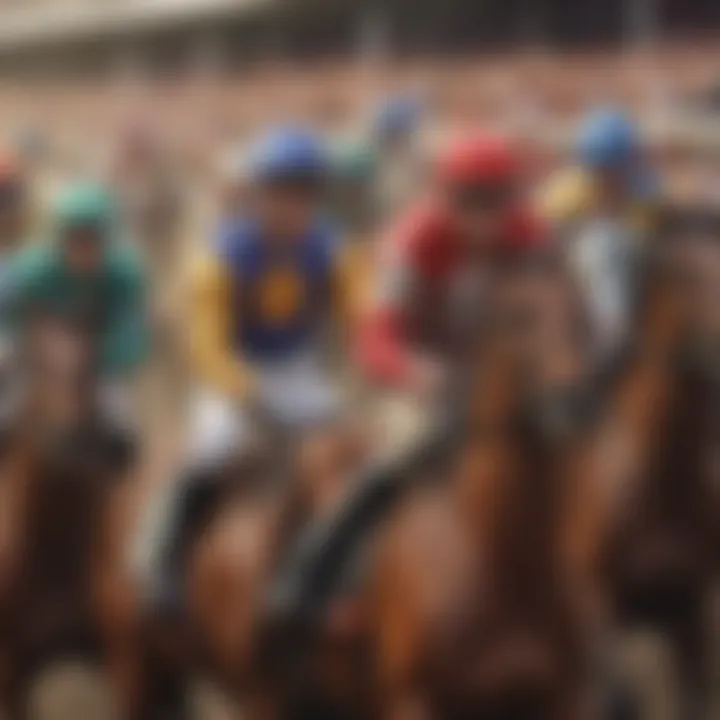 A group of fans cheering at a Saratoga race