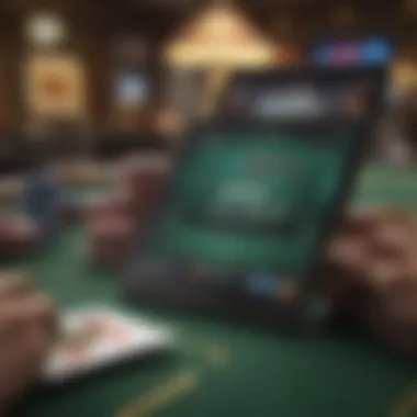 Visual representation of a poker range app interface showcasing various functionalities