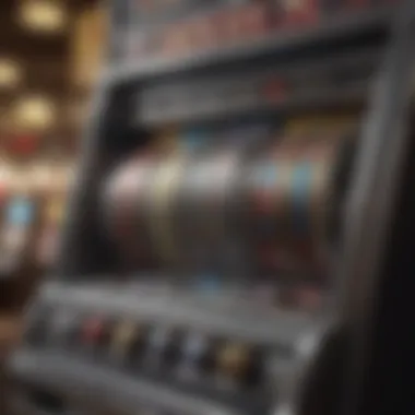 Close-up of a slot machine displaying a jackpot win