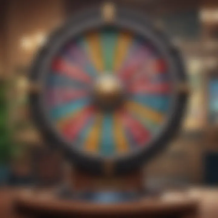 The iconic Wheel of Fortune game setup