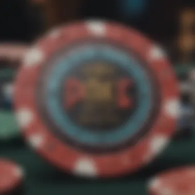 A close-up of high-quality ceramic poker chips