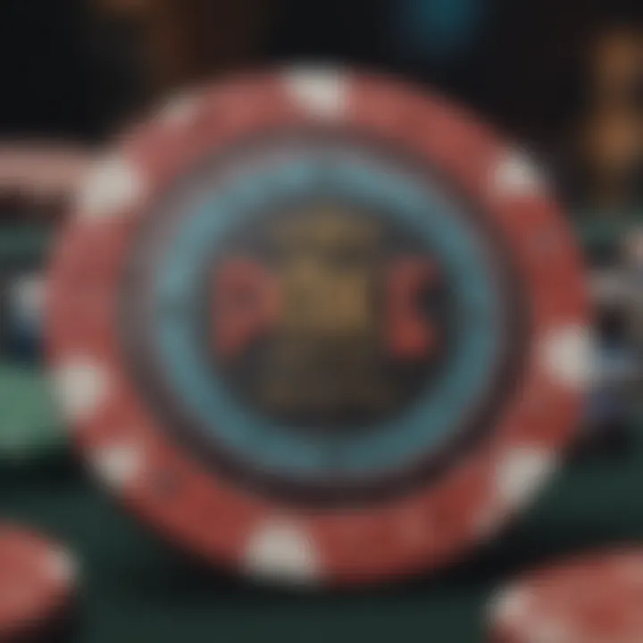 A close-up of high-quality ceramic poker chips